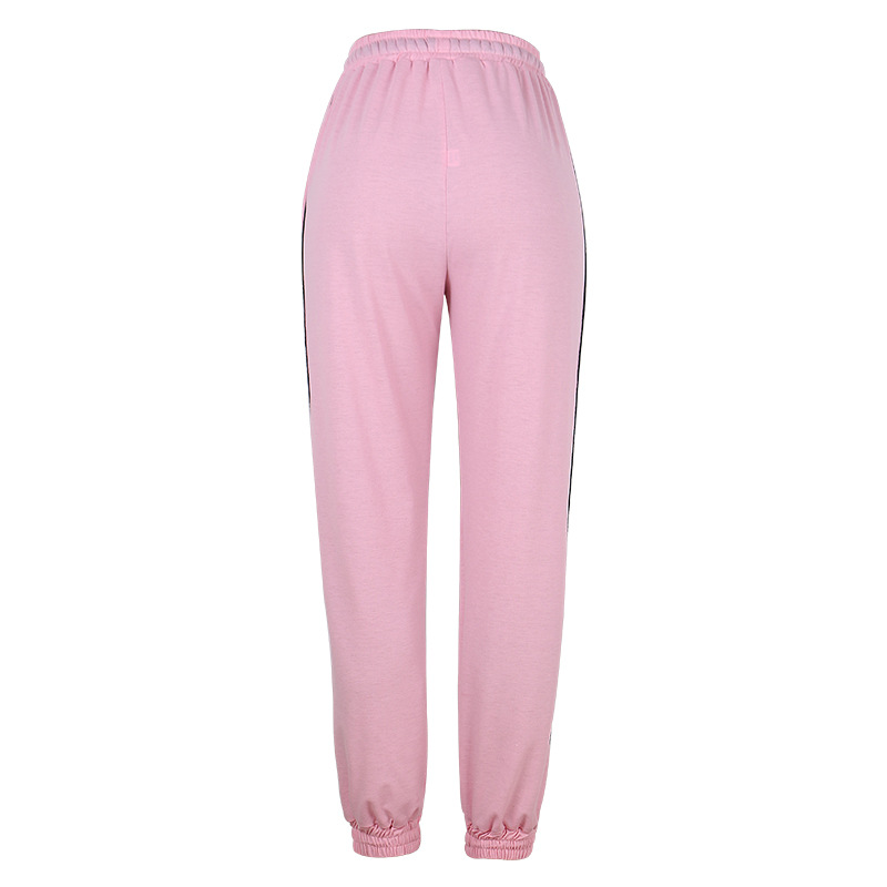 autumn new women's solid color lace-up casual trousers NSKX5952