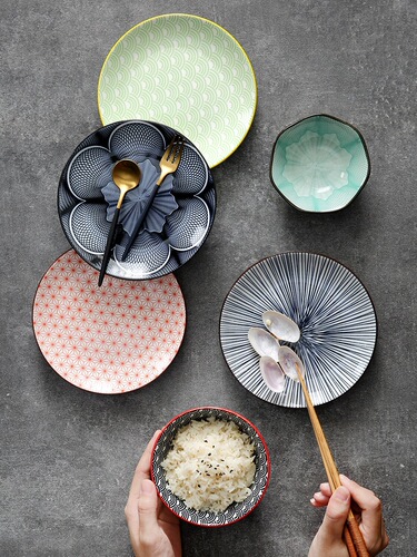 6-inch Japanese-style spit bone garbage slag plate ceramic tableware snack plate bone plate small dish plate supplied by Amazon
