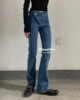 design Surplice 3D Thread blue Ningshui Wash jeans Paige Retro Micro Speaker trousers 0411