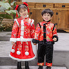 In service girl Happy New Year Boy baby new year The age of children Tang costume Hanfu Plush thickening