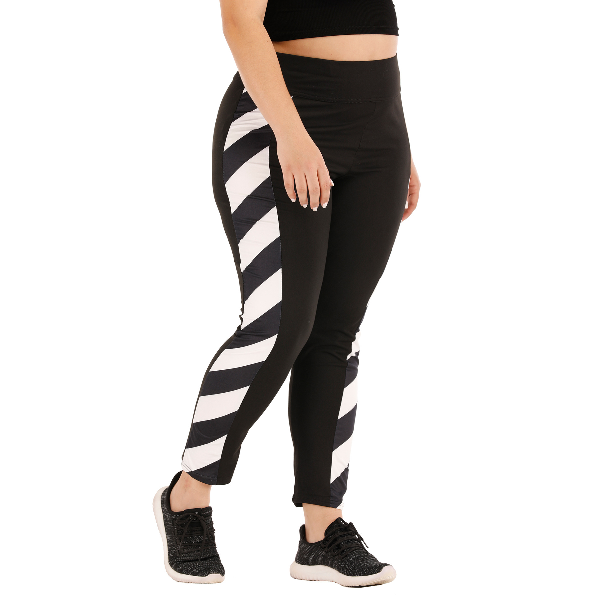 Plus size striped color sport pants NSOY46066