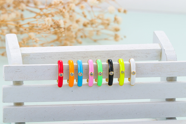 Copper Material Korean Paint Dripping U-shaped Earless Copper Ear Bone Clip