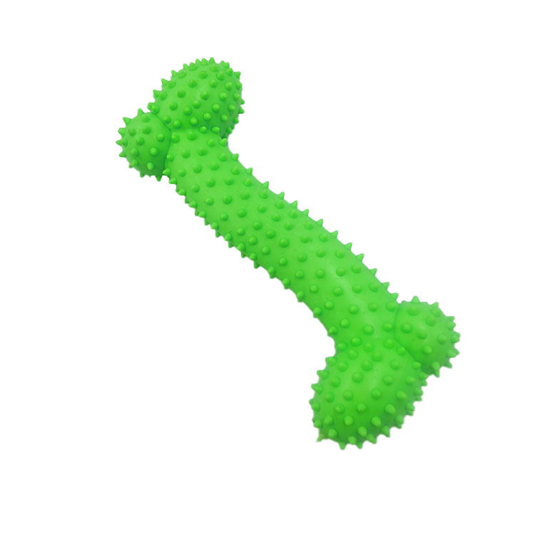 Juguete para mascotas TPR perro juguete tamaño hueso púas molar dientes limpieza mordedura-fábrica de juguetes resistentes en stock