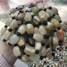 汉白玉手链阿富汗玉手串真玉石手镯会销促销活动礼品团购电视购物