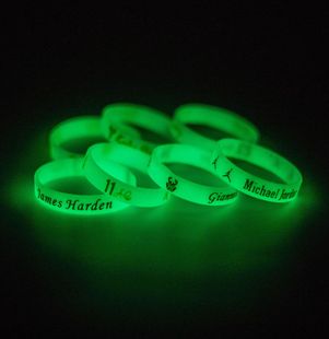 Luminous NBA basketball star silicone bracelet Kobe James Owen Leonard wristband for men and women
