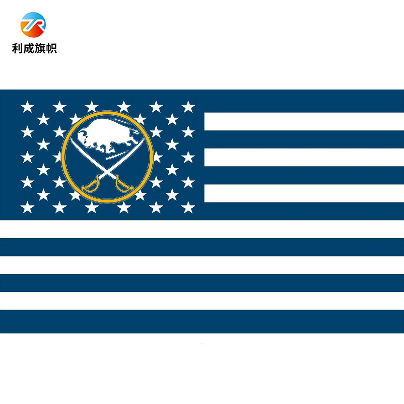 Флаг команды NHL Buffalo Sabres Buffalo Army Knife BUFFALO SABRES с двойной строчной вышивкой