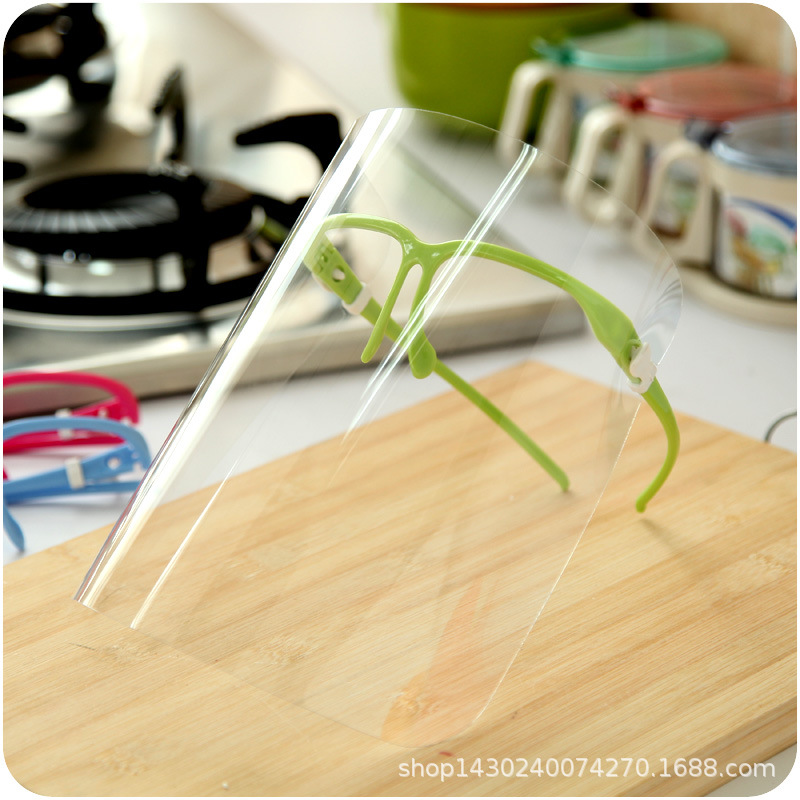 高清透明防油煙防油濺面罩女士全臉部防護遮面具鏡框面罩防飛沫