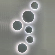 抖音同款觸控創意壁燈 圓形極簡卧室可組合工程壁燈led牆燈