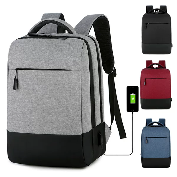 Business laptop bag men's leisure neutral high school students USB travel backpack backpack custom LOGO
