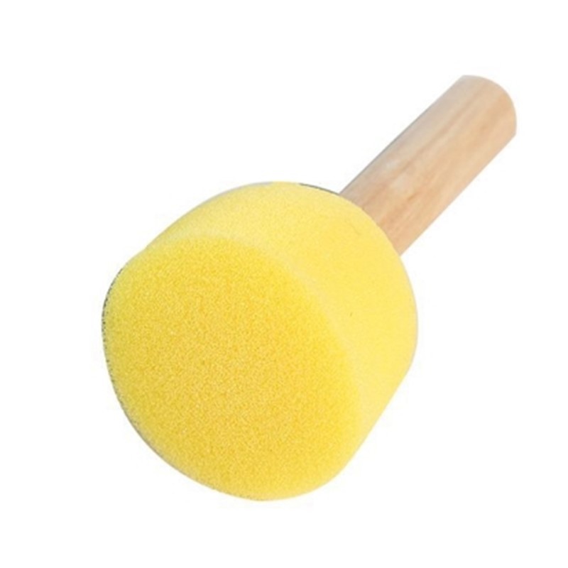 跨境4支套装蘑菇棒儿童绘画涂鸦海绵刷DIY绘画套装海绵印章