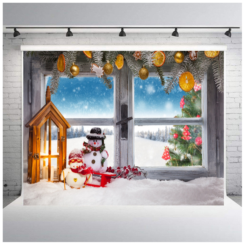 クロスボーダー写真背景布ポリエステル写真撮影道具クリスマス暖炉タペストリーins風幕150x100cm|undefined