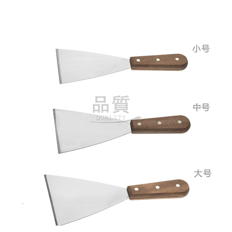 木柄日式料理鏟鐵板大中小號鏟子披薩平鏟牛排鏟手抓餅煎鏟