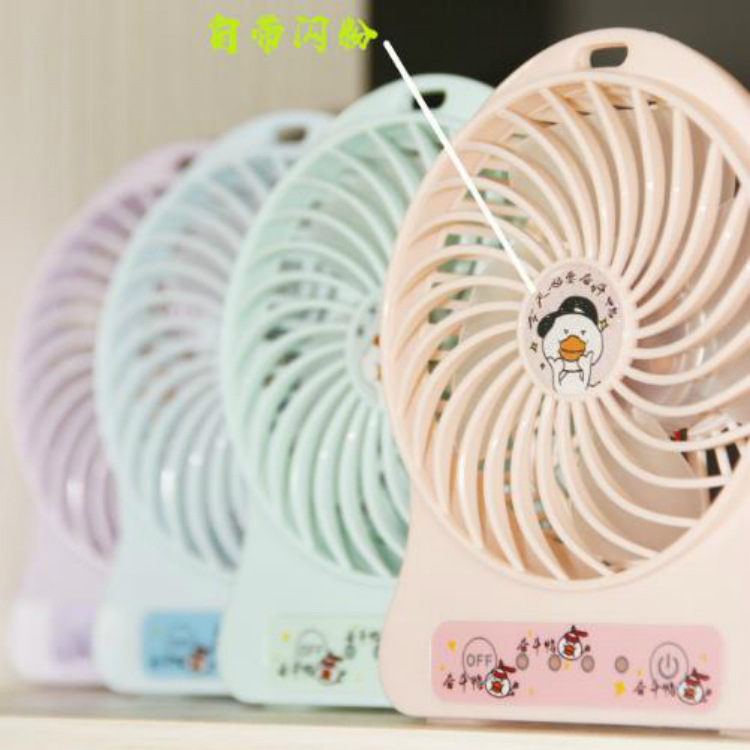 新款手持便携台式卡通芭蕉小电扇 时尚USB迷你学生桌面充电风扇灯|ms