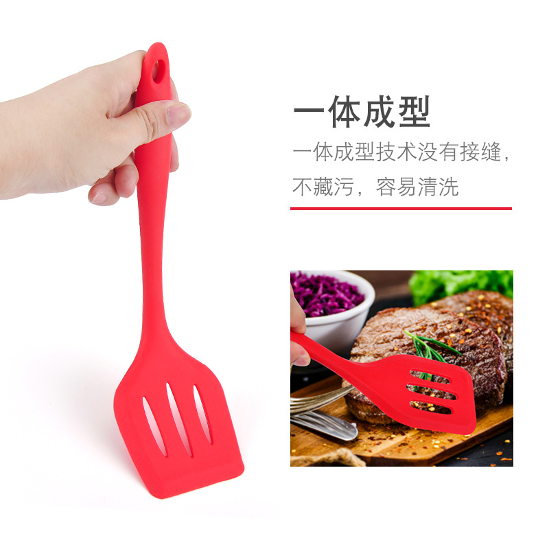 現(xiàn)貨廚房工具漏鏟 硅膠鏟不粘鍋鍋鏟 廚具一體烹飪勺鏟批發(fā)