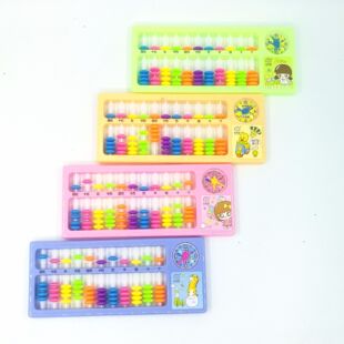Abacus 042 student kindergarten count five beads eleven rows color abacus with clock recognition