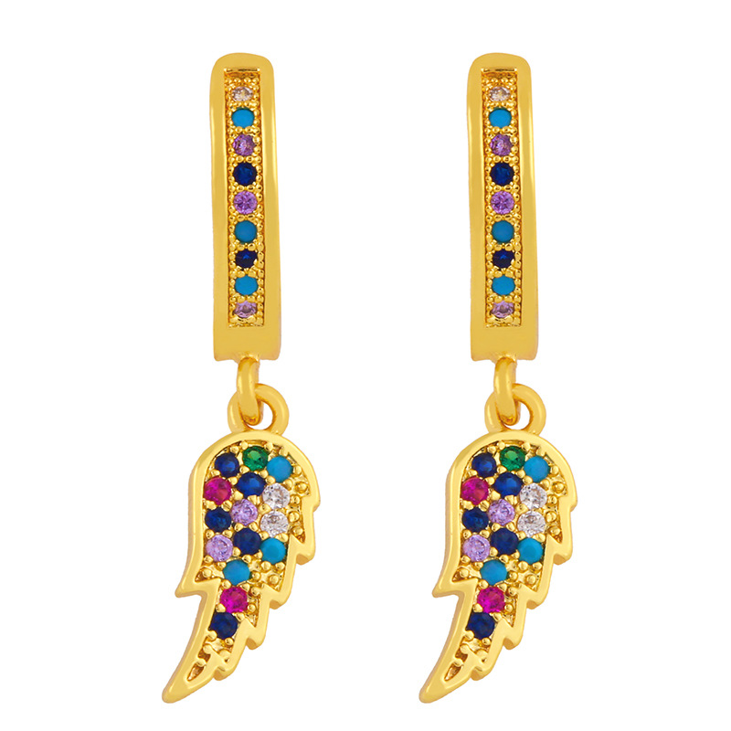 Pendientes De Cisne De Temperamento De Circonitas De Colores De Moda display picture 7