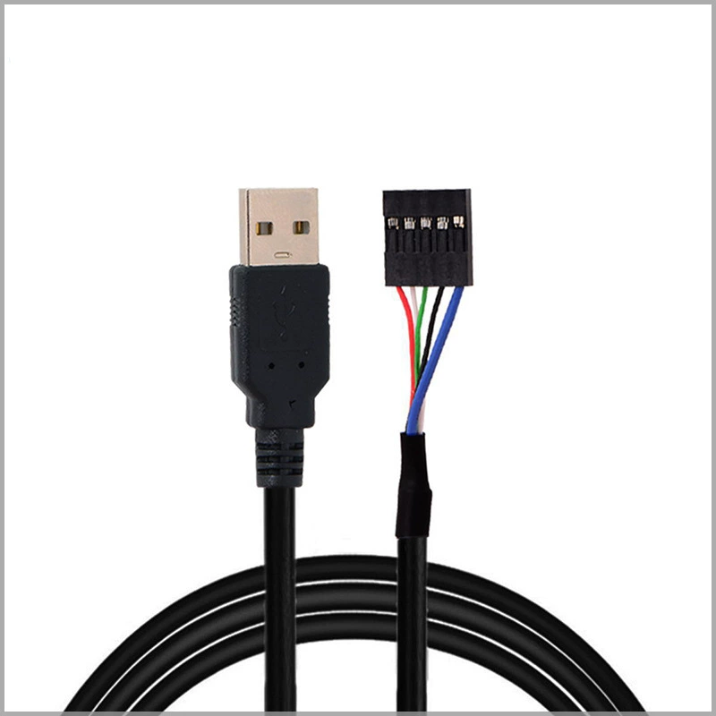 Дупонт 2.54 мм/1*5Pин к USB Gongtou Кабель данных 0.5м материнская плата 5 игл переход на USB2.0 A общая линия