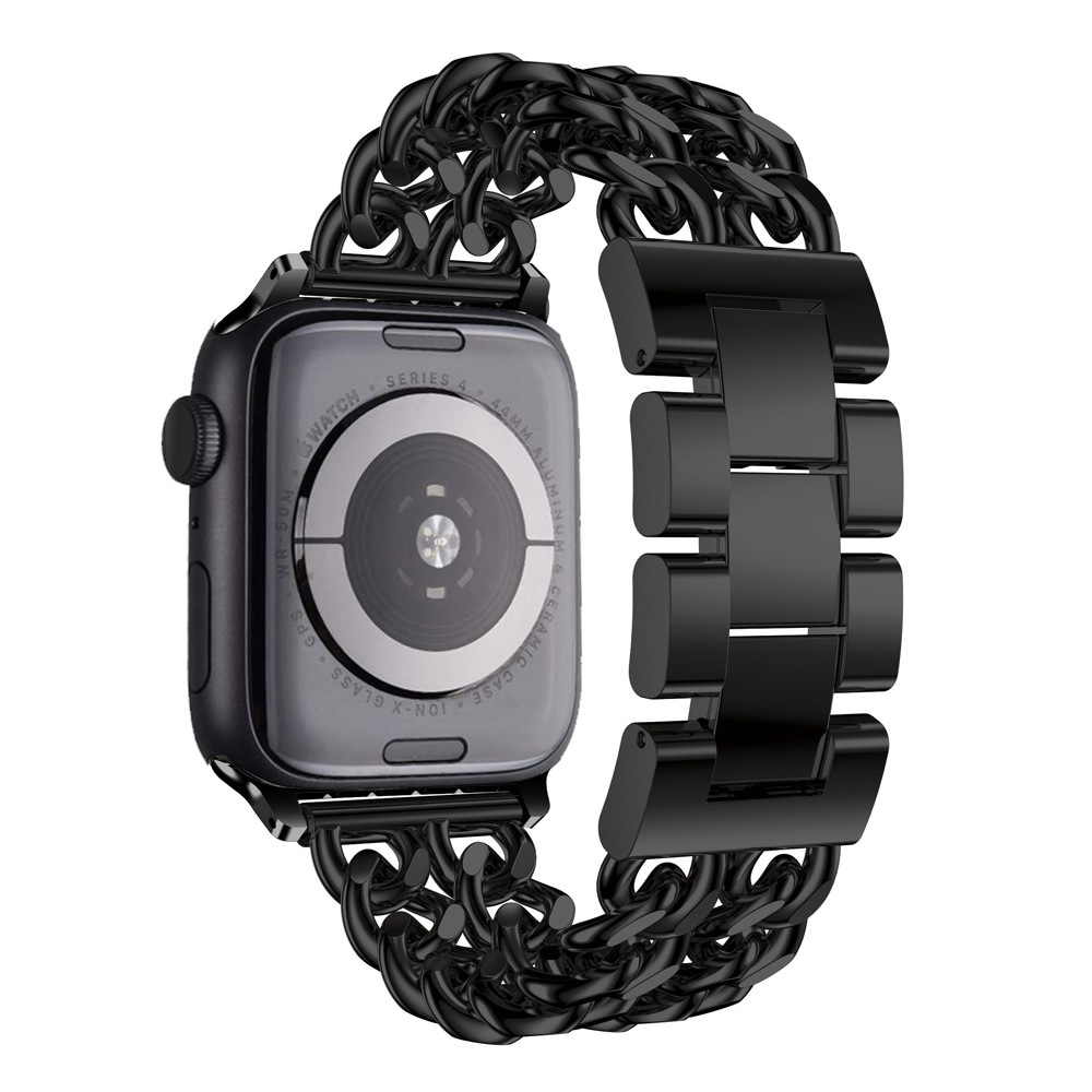 适用苹果手表表带ultra2牛仔链apple watch 10不锈钢链式iWatch-阿里巴巴