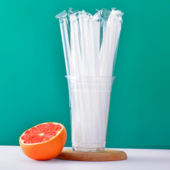Pearl milk tea straws disposable juice drink transparent plastic straws thick and thin straight tubes 500 pieces individually packaged