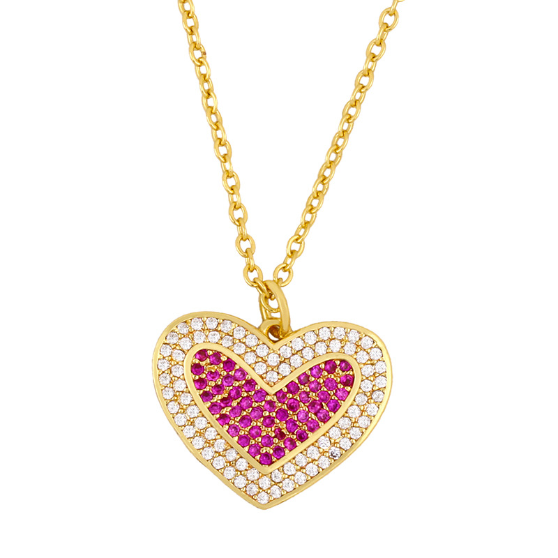 Mode Zircon Collier En Gros Bijoux Amour Pendentif Collier Chaîne De Clavicule Saint Valentin Petite Amie Cadeau display picture 3