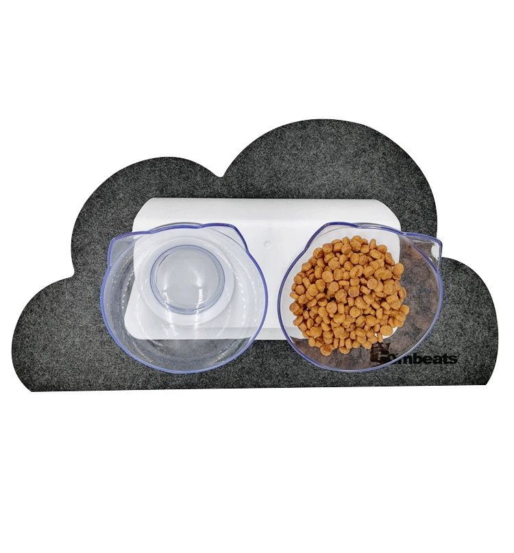 Войлок для домашних животных Коврик для кошек Коврик для миски для собак Обеденный коврик Облачный туалетный коврик