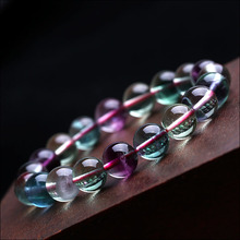 廠家直銷天然6A彩色螢石手鏈 男女款水晶飾品手鏈