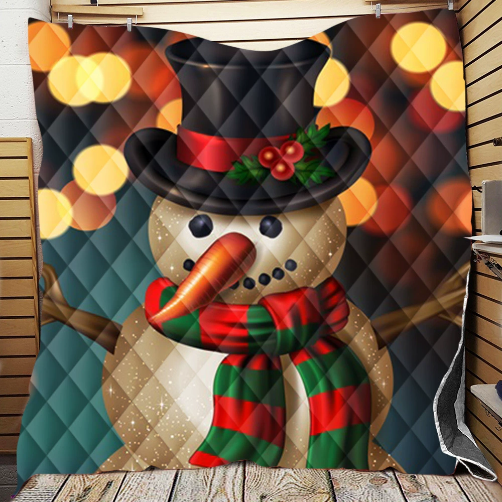 Стеганое одеяло Модное 3D Цифровая печать Трансграничное одеяло Амазонки Хлопковое рождественское зимнее одеяло с кондиционером
