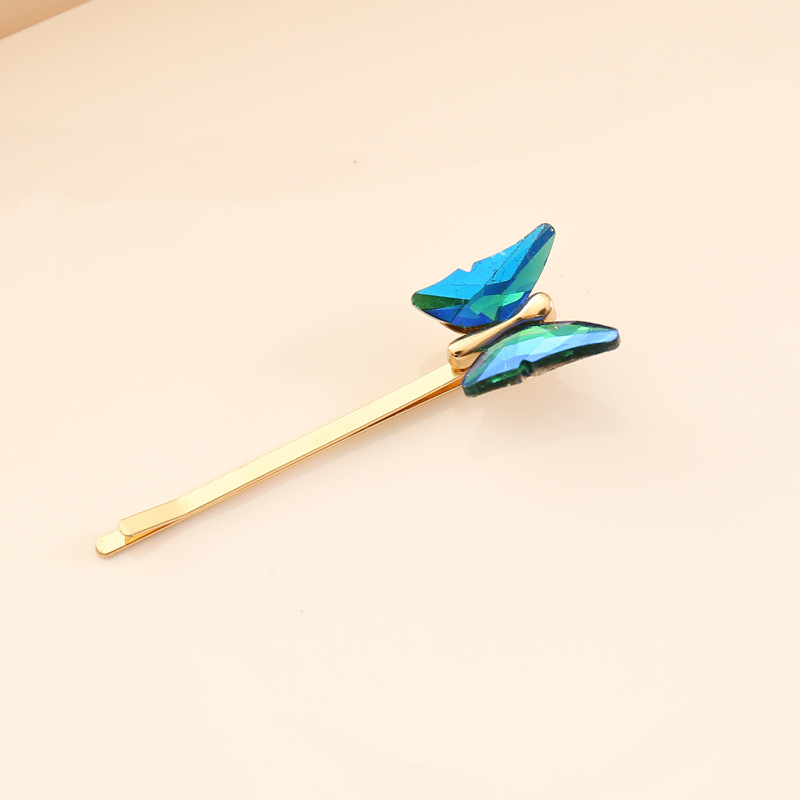 Fashion Multicolor Glass Butterfly Hairpin display picture 5