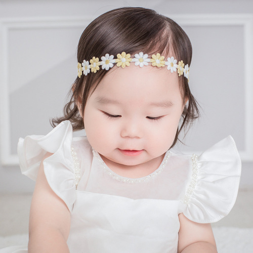 20804 baby hollow lace headband, forest embroidered flower headband, children's daisy elastic headband