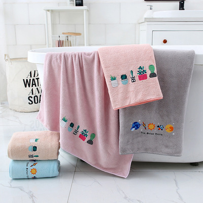 Bath towel Coral water uptake thickening Beach towel printing Bath towel Beauty Shop Bath towel customized logo Factory wholesale