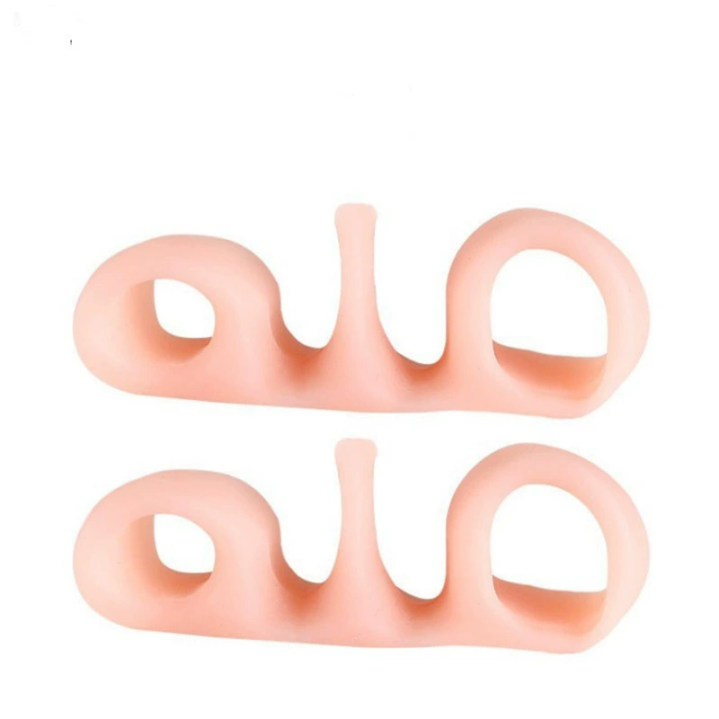 Набор носков с двумя отверстиями улитка с разрезом Hallux Valgus Toe Раздельный протектор Мягкий силикон для мужчин и женщин