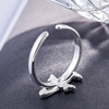 Airplane, ring, one size accessory, 2020, new collection, 925 sample silver, simple and elegant design, South Korea, wholesale