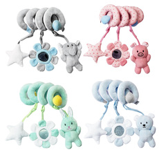 婴儿床绕毛绒玩具车挂摇铃宝宝安抚挂件推车绕床绕玩具床挂