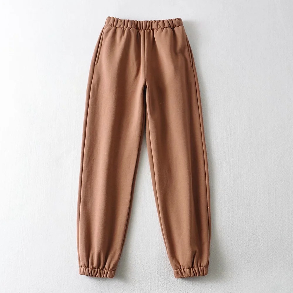 pantalones harén de lana gruesa de otoño e invierno NSAC13963