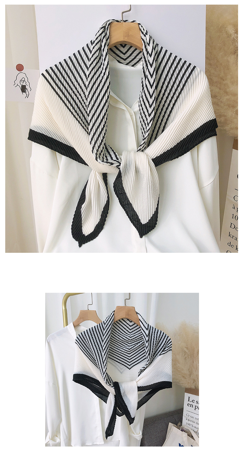 Women's Elegant Simple Style Stripe Imitation Cotton And Linen Silk Scarves display picture 1