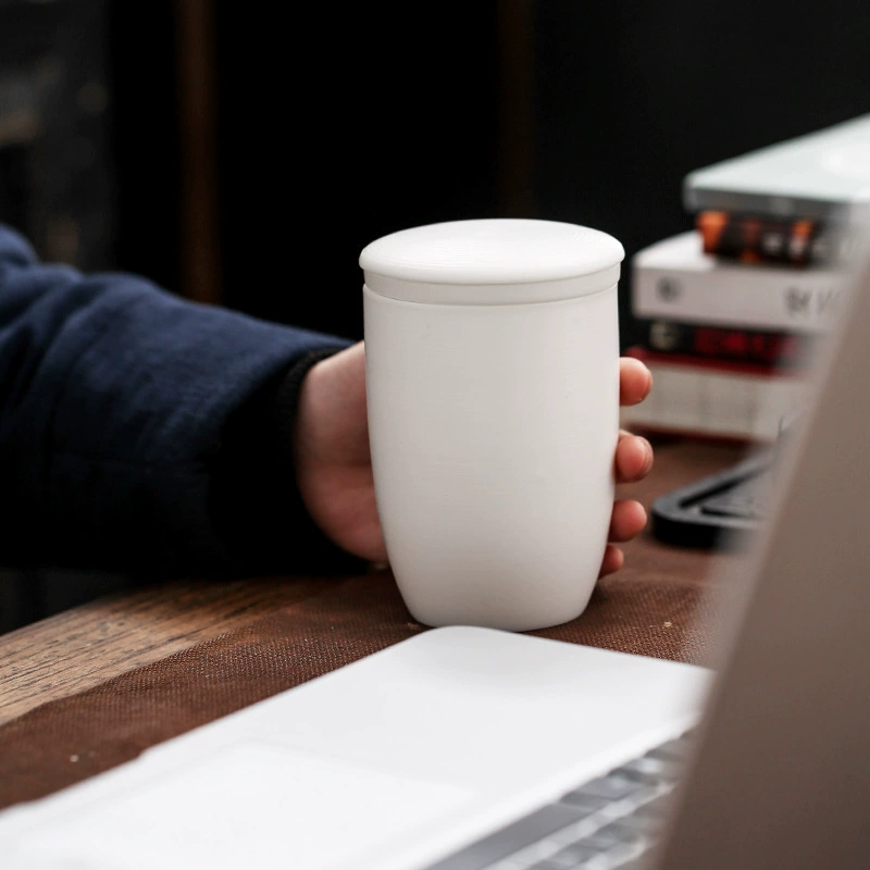 New Dehua Pure Handmade White Porcelain Water Cup Office Cup Personal Cup Gift Conference Room Tea Cup Ceramics Mark Cup
