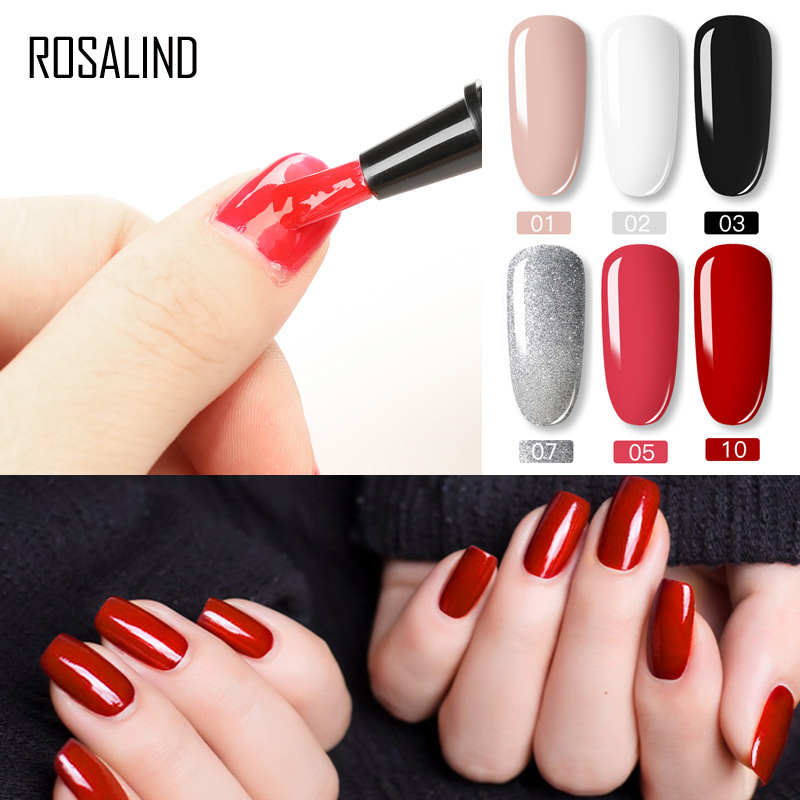 rosalind懒人指甲油胶笔5ml 纯色美甲笔状甲油58色光疗胶甲油胶笔