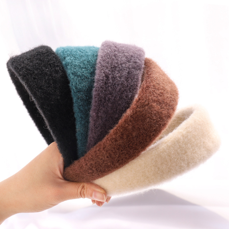 Woolen Fabric Cloth Wide-brimmed Headband display picture 13