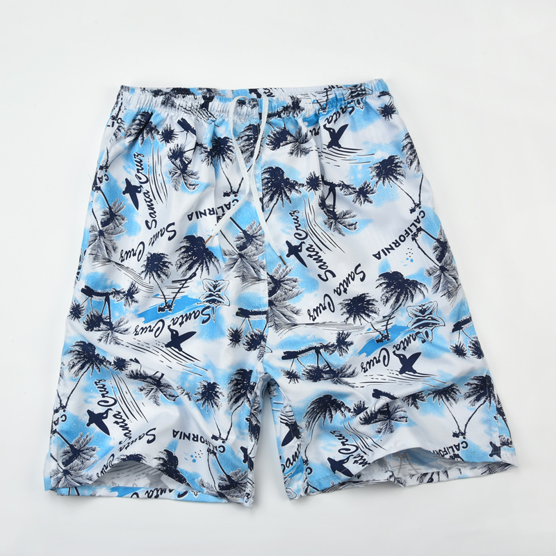 Hommes Plage Décontractée Petites Fleurs Bloc De Couleur Arbre Shorts Shorts display picture 8