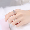 Retro ring, silver 925 sample, European style, punk style, on index finger