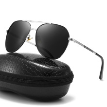 2023新款偏光镜男士复古太阳镜金属飞行员墨镜男女通用司机镜批发