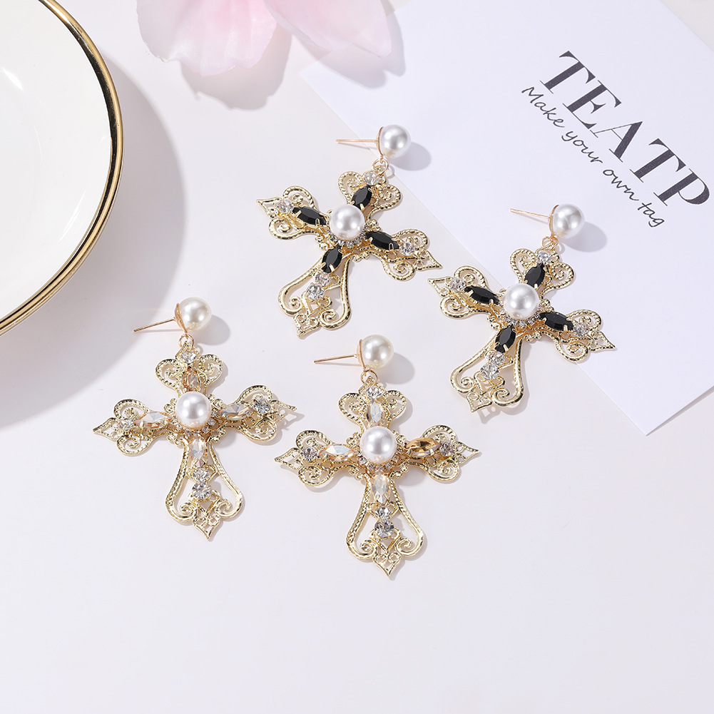 Cross Diamond Earrings Cheap Wholesales Yiwu Fashion Suppliers China display picture 23