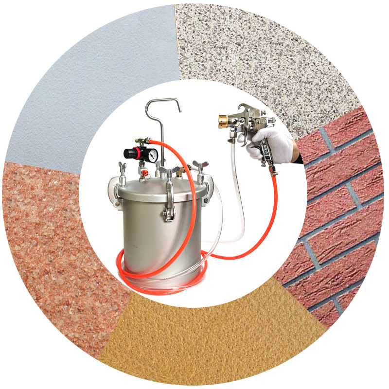 10升水包水多彩喷漆枪仿大理石漆涂料喷枪水包砂乳胶漆喷涂压力桶