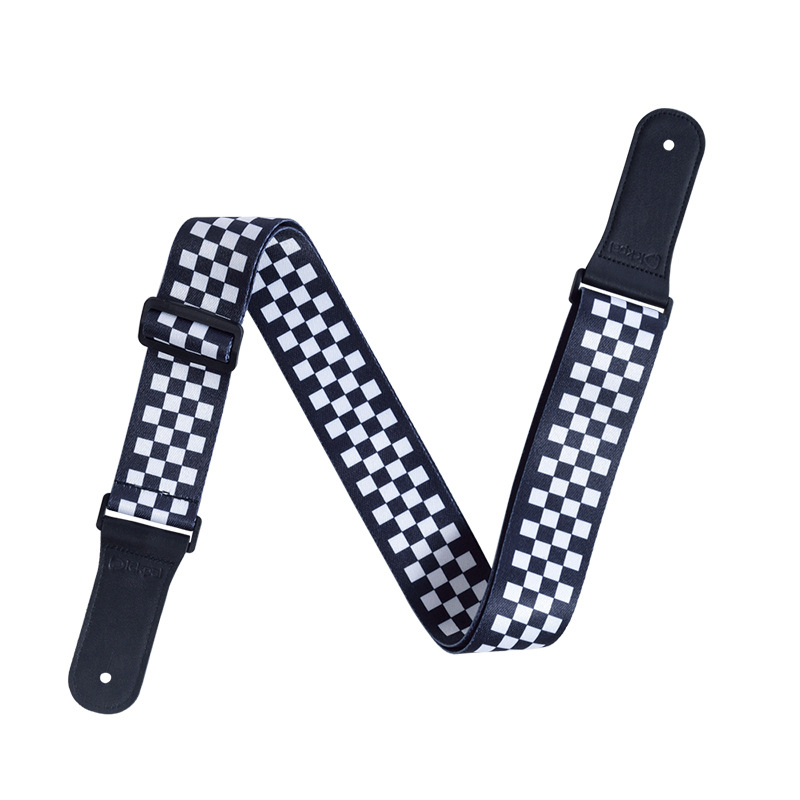 PICKPAL Ballad Electric Guitar straps Polyester fiber Thermal transfer black and white Square cortex Musical Instruments Shoulder strap