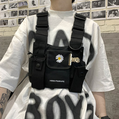 包包女小雛菊男女胸包2022春潮酷機能風工裝包街頭嘻哈馬甲小背包