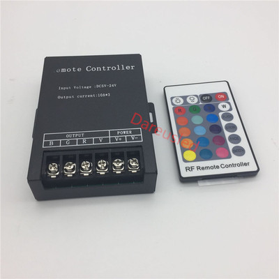 LED燈帶燈條30A七彩控制器 RGB廣告模組光源24鍵RF5-24VRGB控制器