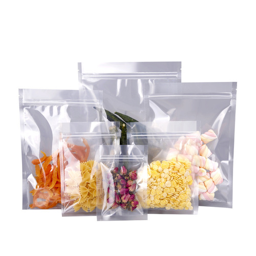 Sealed bag transparent flat bottom ziplock bag food packaging bag small dried fruit clip chain plastic bag composite bag