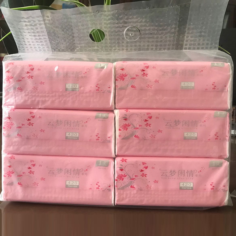 抽纸巾6包 餐巾纸 卫生纸 家用 一件代发 厂家直销面巾纸原生木浆