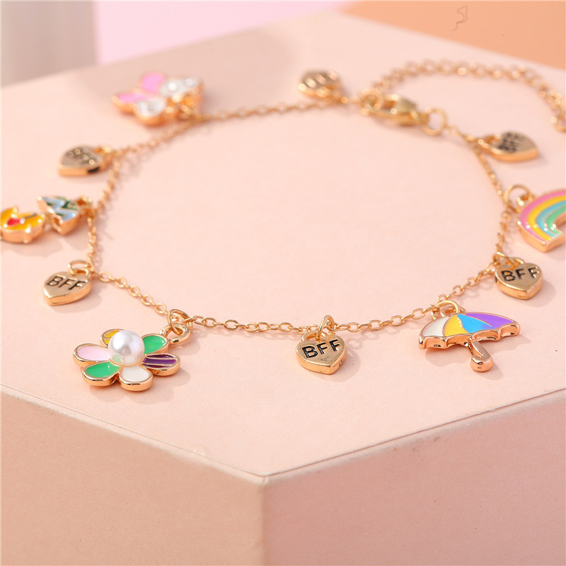 Cute Geometric Alloy Enamel Girl's Bracelets 1 Piece display picture 3