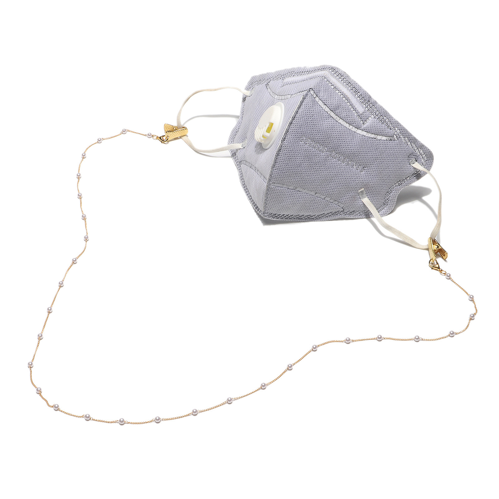 15g Weight Metal Material Gold, Silver Color Alligator Clip Pearl Handmade Glasses Chain Dual-use Fashion Glasses Rope 3